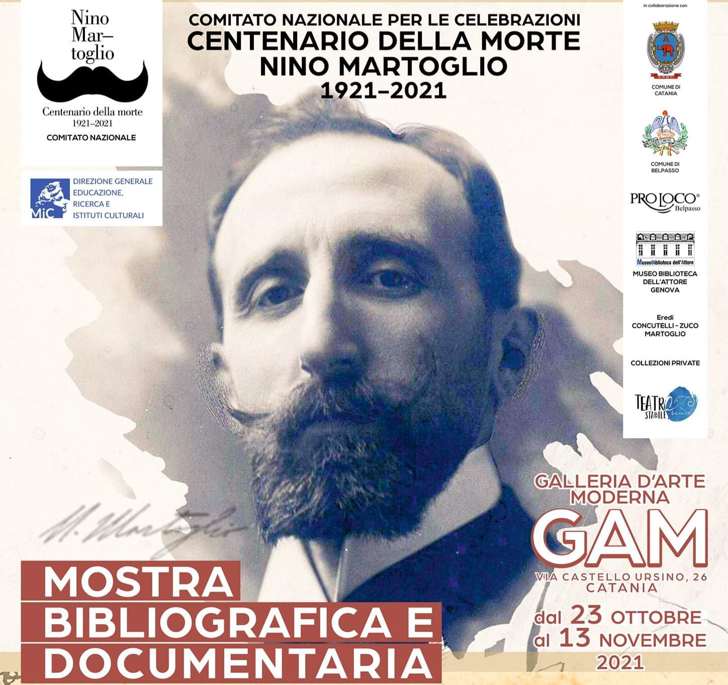 Centenario Nino Martoglio: alla GAM di Catania una straordinaria mostra bibliografica e documentaria. Sabato 23 ottobre l’inaugurazione.