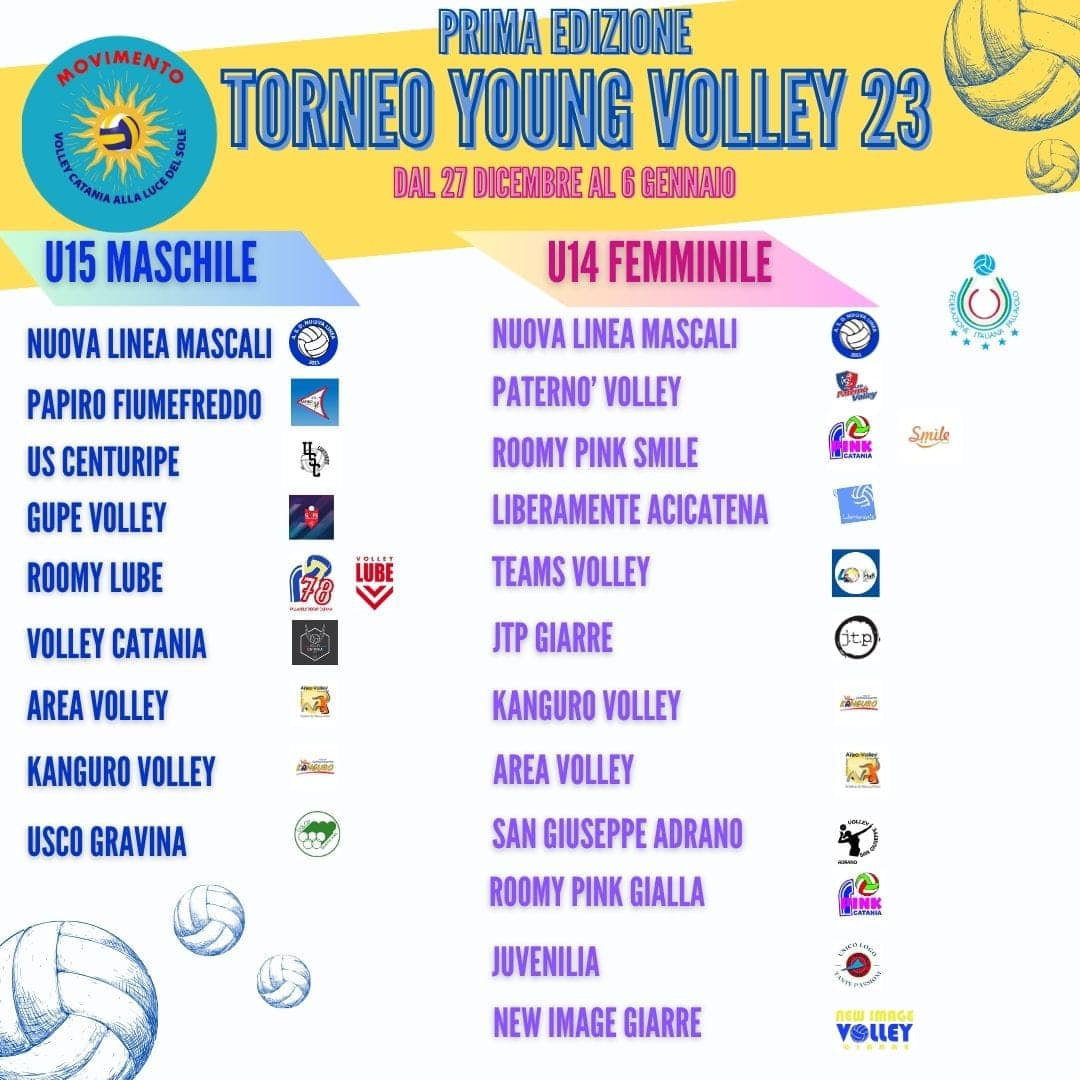 Catania, al via il Torneo Young Volley 23