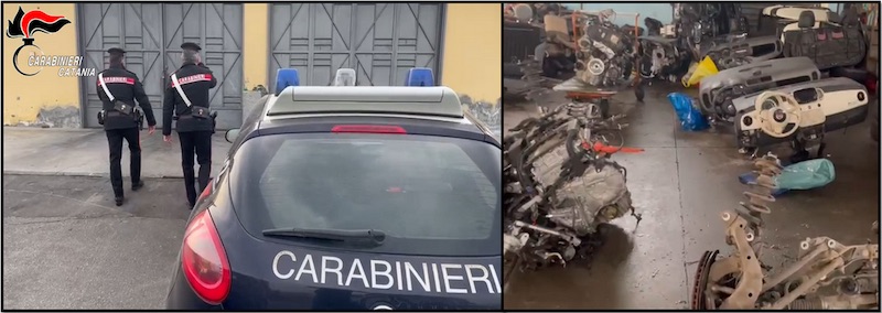 CC-Paterno Paternò, chiuso magazzino ricambi rubati per auto