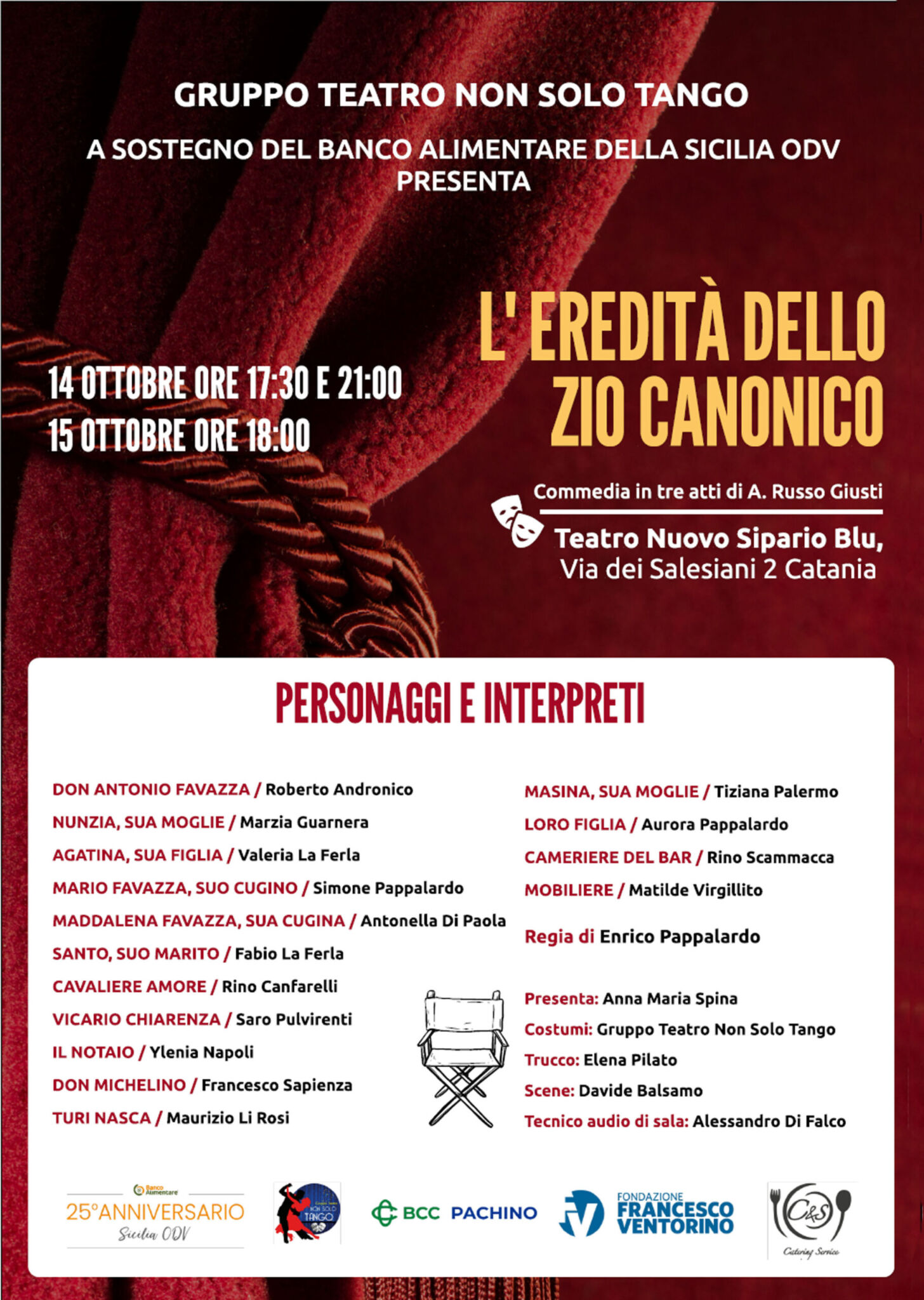 CS_14-LOCANDINA-Leredita-dello-Zio-Canonico-scaled Banco Alimentare, sabato e domenica tre spettacoli al Teatro Nuovo Sipario Blu