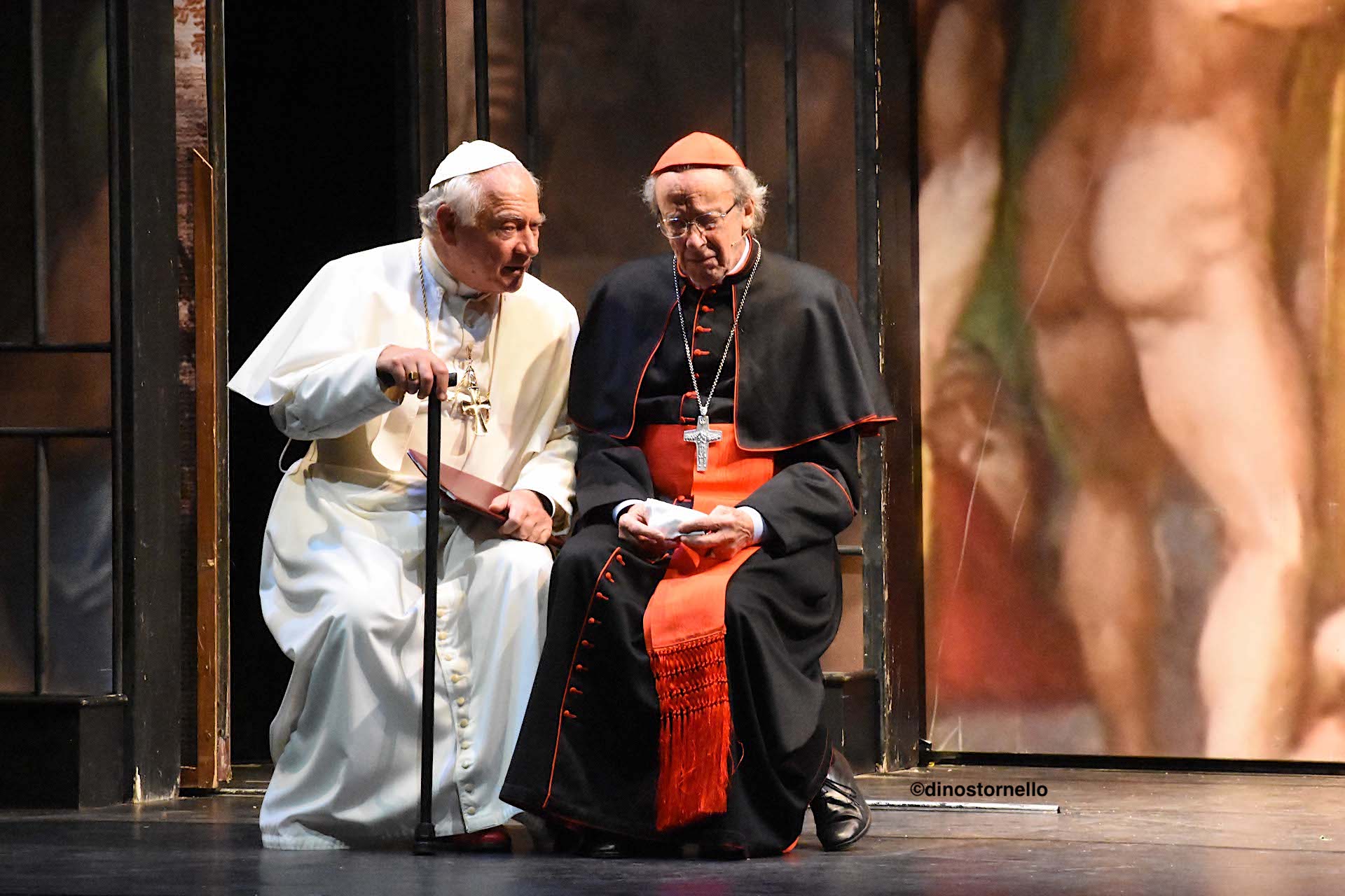 DSC_4778 Teatro Brancati, ultime due repliche de “I due Papi” con G. Colangeli e M. Rigillo