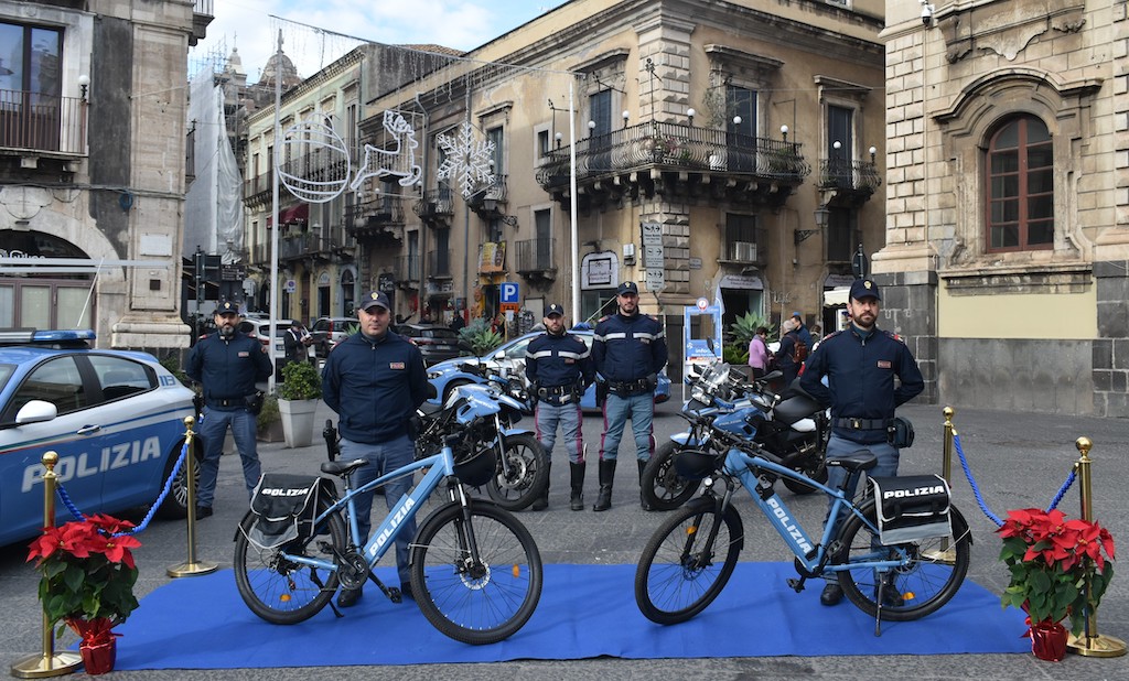Polizia, arrivano le E-Bike per il controllo delle strade di Catania