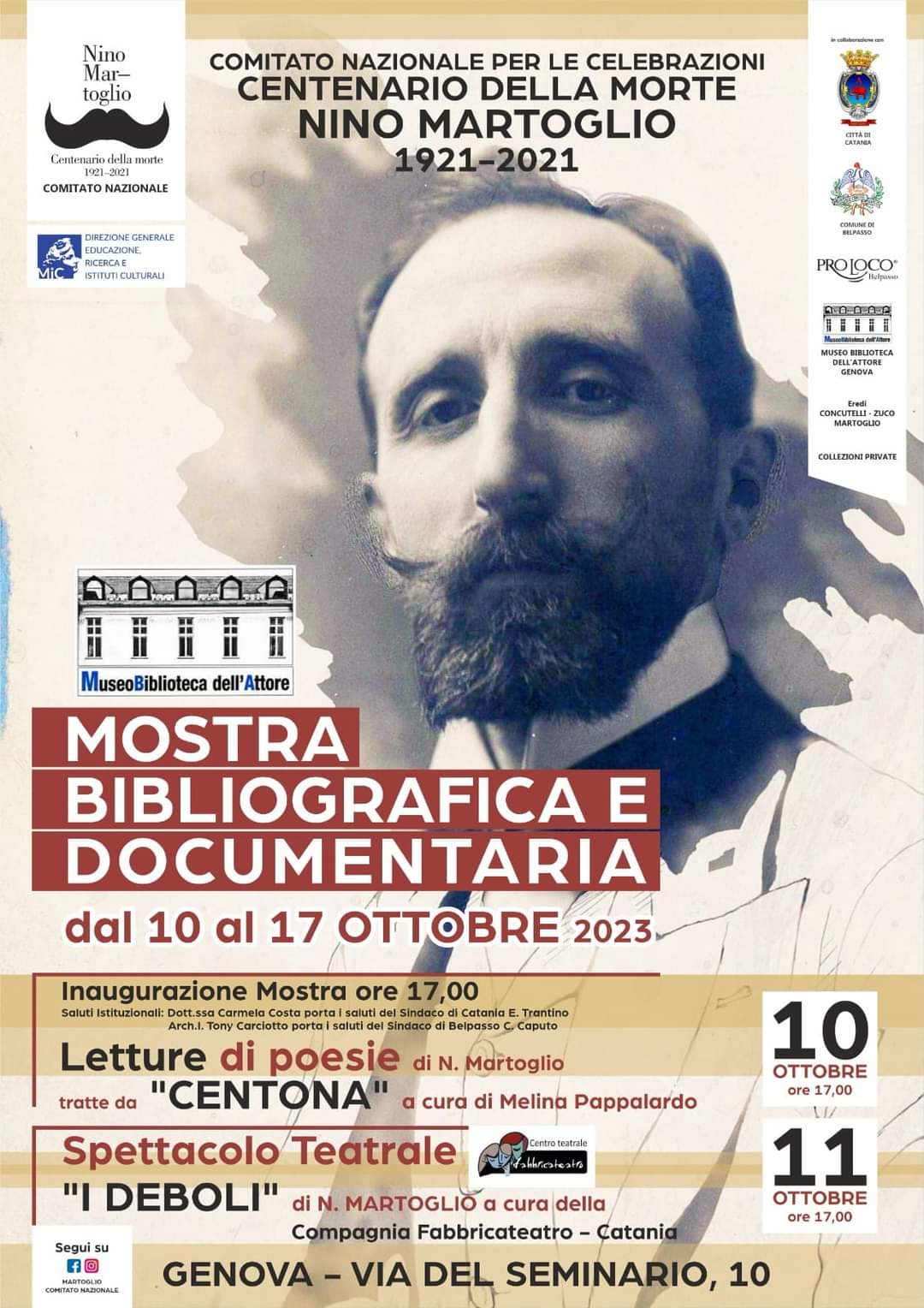 Martoglio “si mostra” a Genova tra collezioni private, poesie e teatro