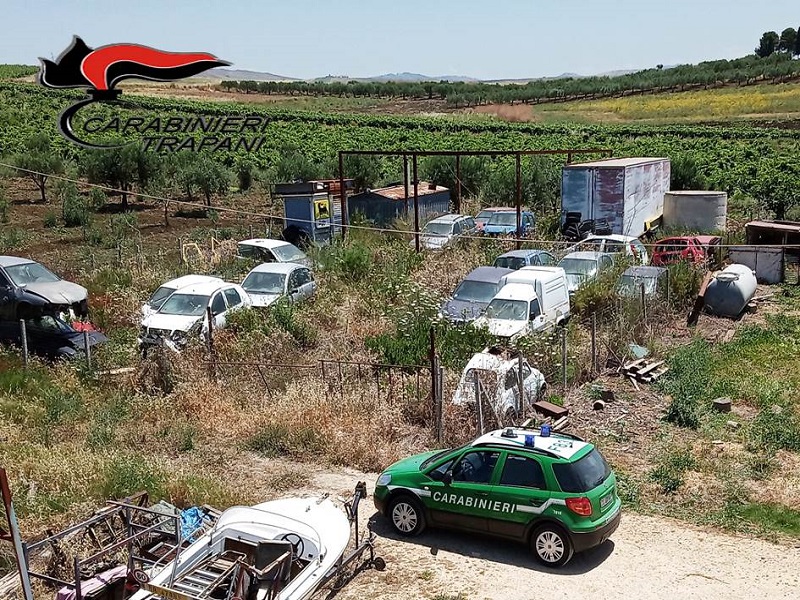 Trapani Fulgatore, Carabinieri individuano una discarica abusiva: due i denunciati