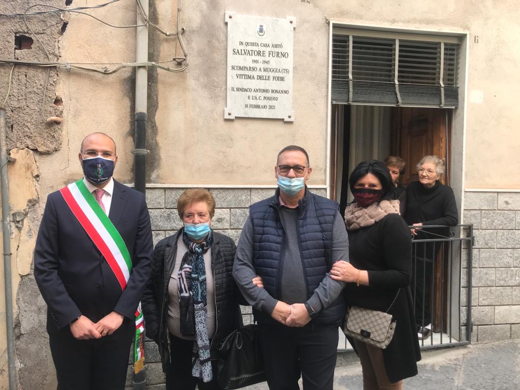 Da oggi, a Biancavilla una targa ricorda il sacrificio di una vittima delle foibe