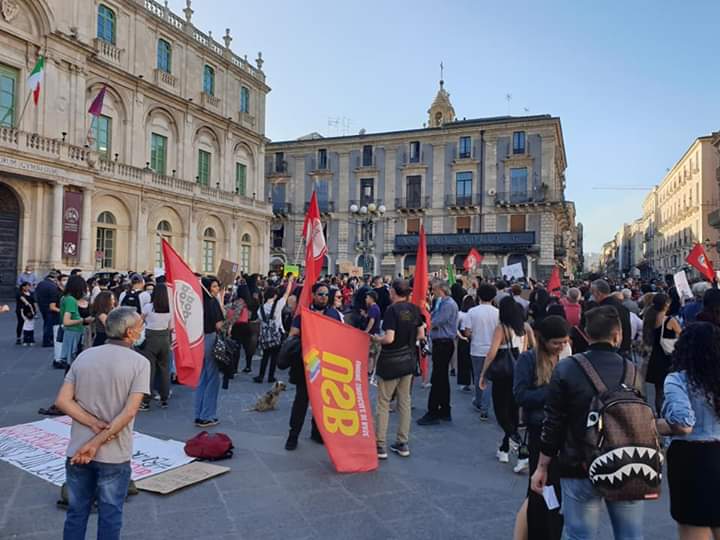 George-Floyd-presidio-Catania Ieri Catania antirazzista in piazza per George Floyd