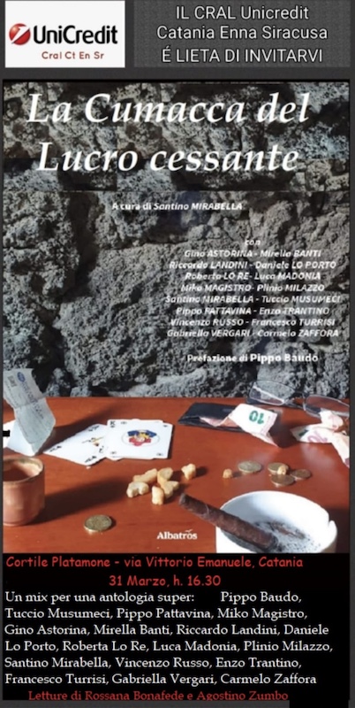 La-Cumacca-del-lucro-cessante “La cumacca del lucro cessante”, il 31 marzo la presentazione