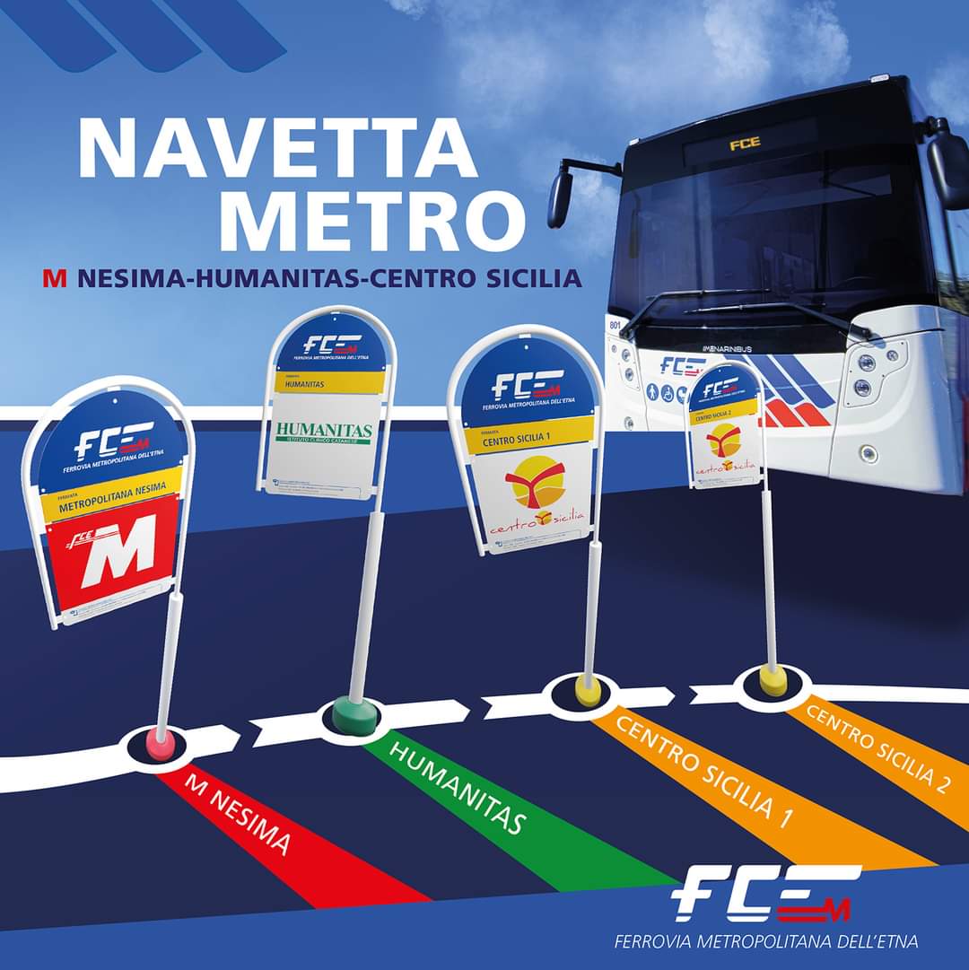 Navetta-Metropolitana METRO, NAVETTA BUS STAZIONE FCE NESIMA- HUMANITAS-CENTRO SICILIA