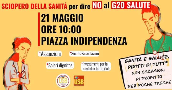 Il 21 maggio sarà sciopero nazionale per la sanità pubblica indetto dall’Usb