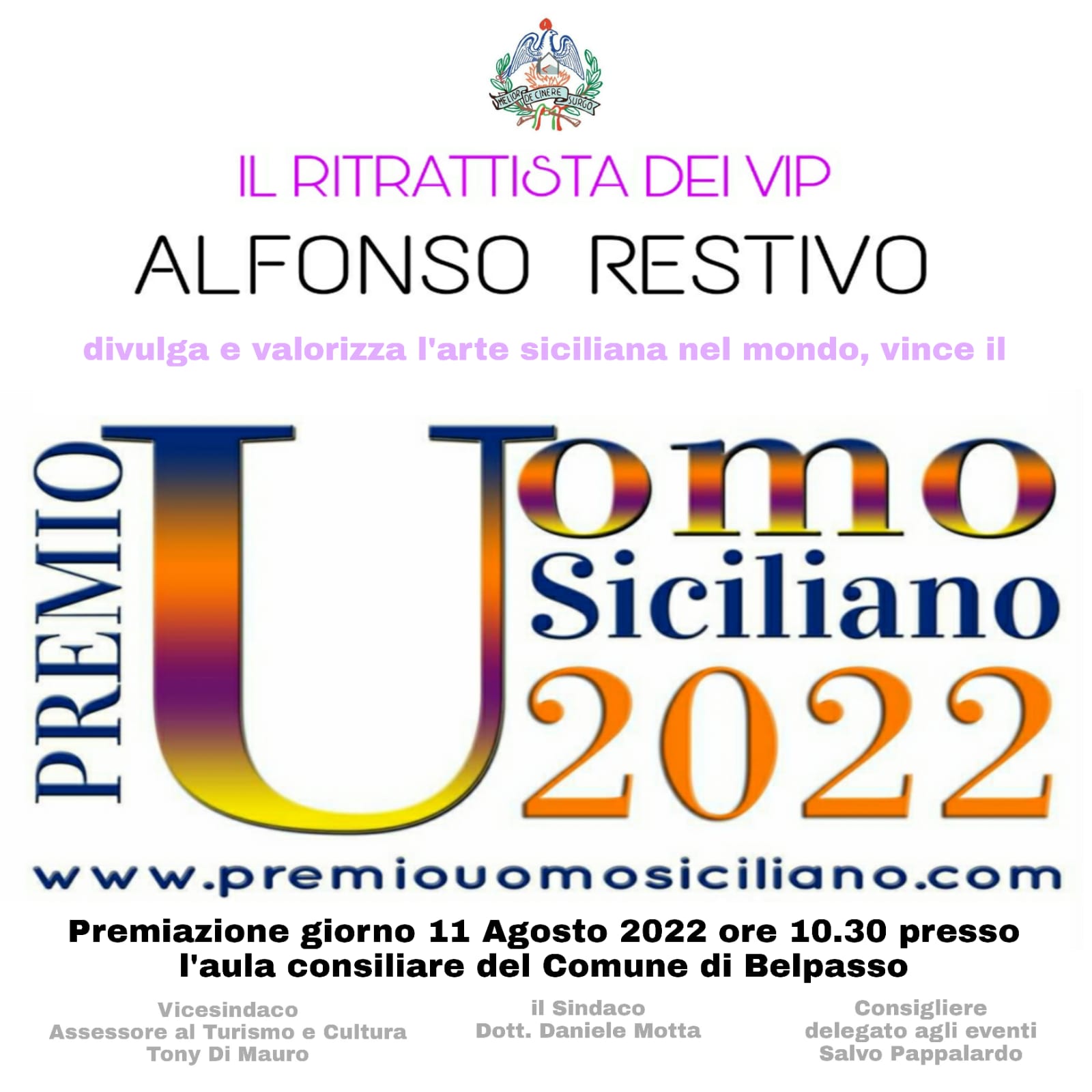 locandina-premio-Restivo “Uomo siciliano 2022” al belpassese Alfonso Restivo