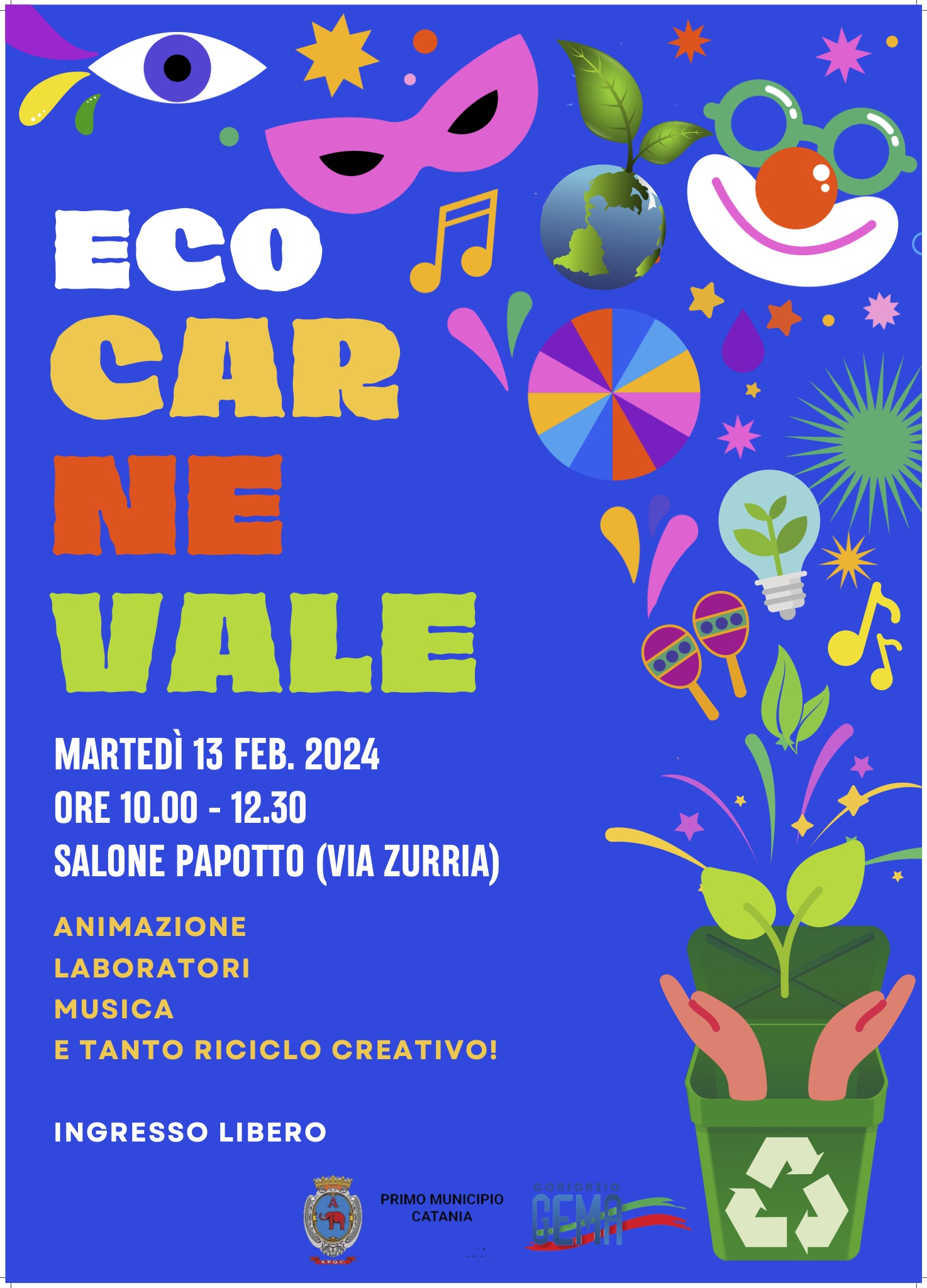 ECOCARNEVALE PRIMO MUNICIPIO 2024 Primo Municipio: martedì “Ecocarnevale” con i bimbi delle scuole