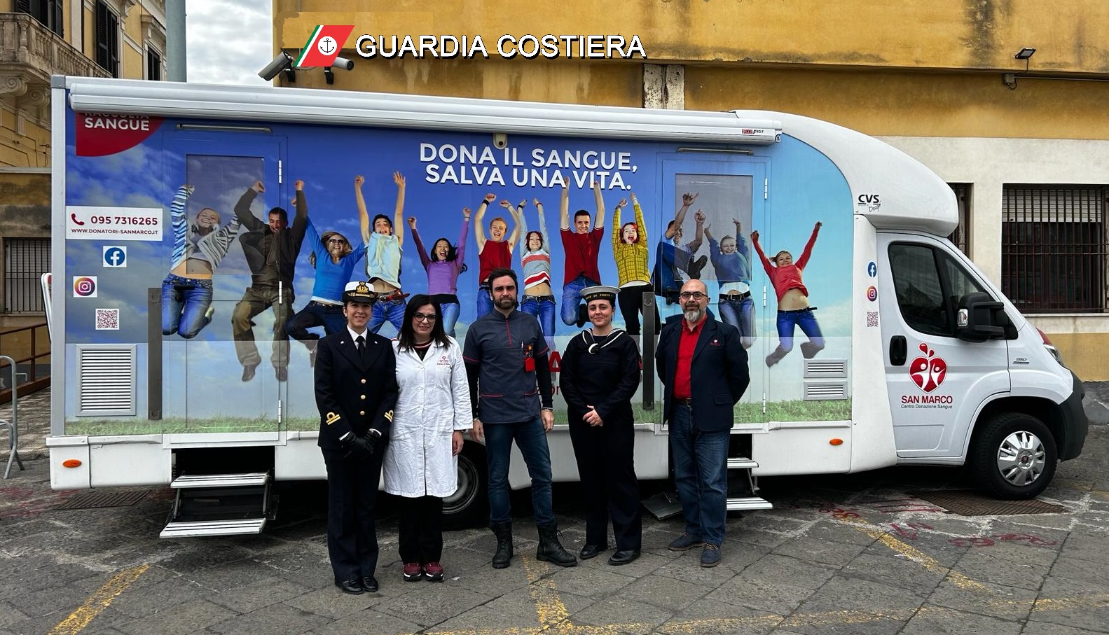 Donazione sangue Capitaneria di Porto presente per la donazione sangue