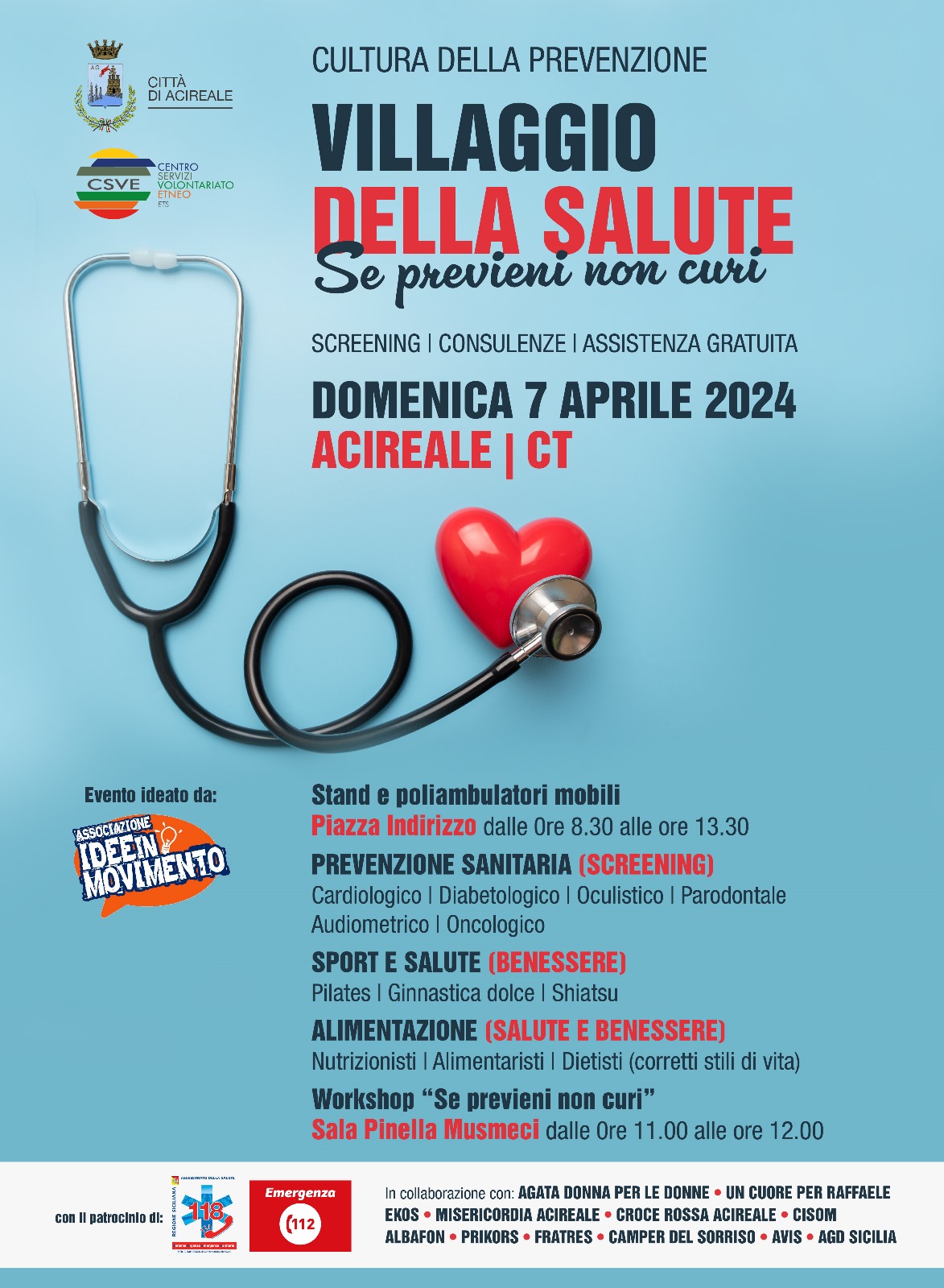 Villaggio del benessere “Se previeni non curi” – Giornata Mondiale della Salute.