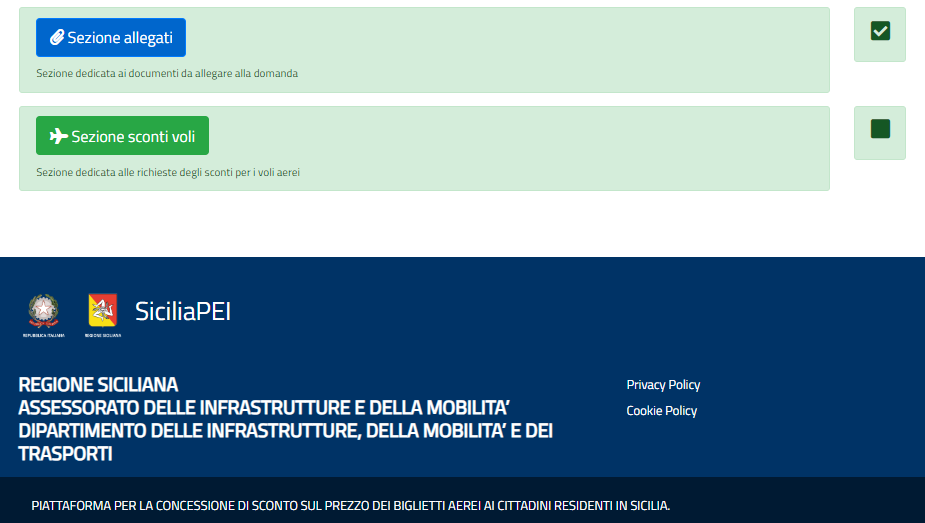 Caro Voli piattaforma SiciliaPei