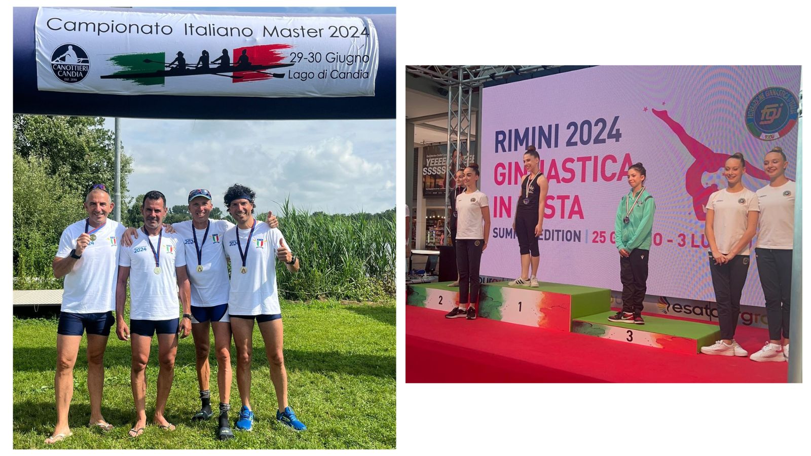 Cus Catania: oro nel canottaggio master, bronzo nella ginnastica ritmica