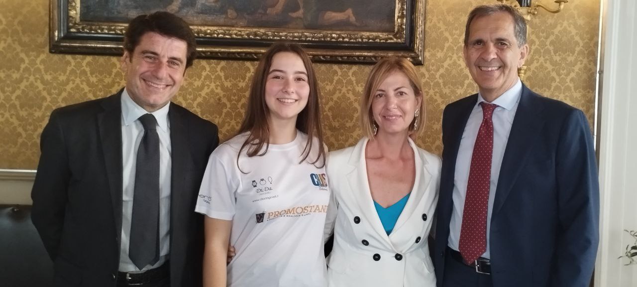 Maria Roberta Casale accolta dal sindaco Trantino