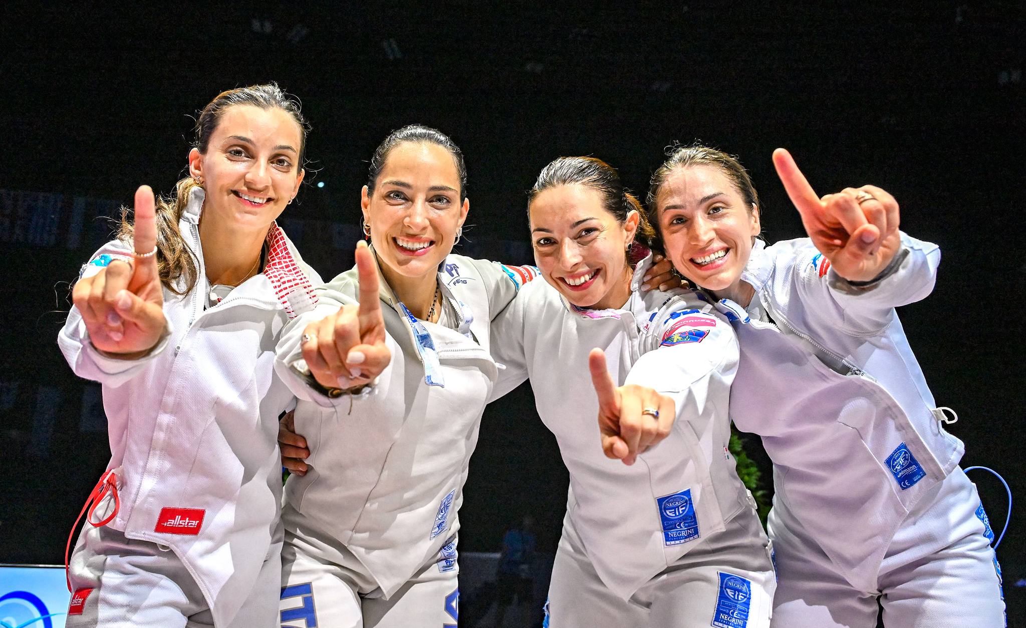 Spada femminile a squadre (per metà rossazzurra): oro europeo