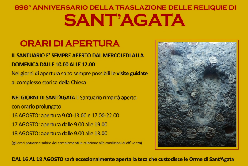 Santuario di Sant’Agata al Carcere Santuario di Sant’Agata al Carcere: orari di apertura