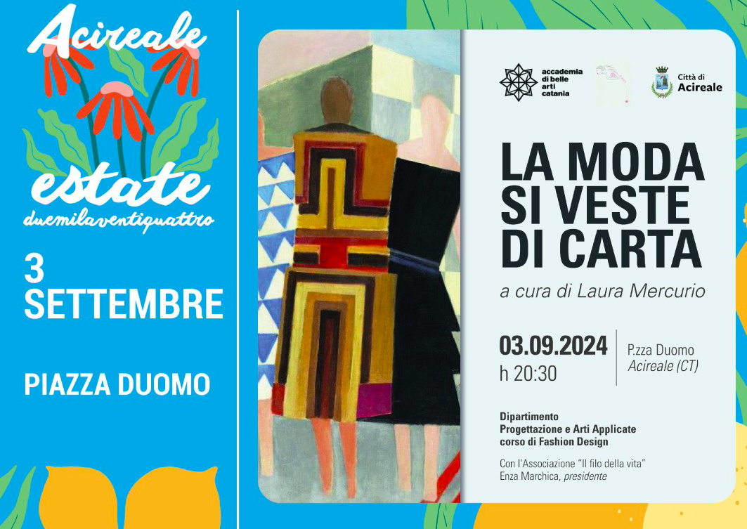 Acireale Acireale estate, martedì sera la moda si veste di carta