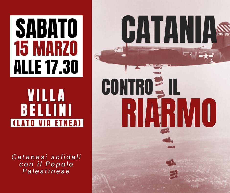 presidio contro la guerra Catania, presidio contro il riarmo e la guerra