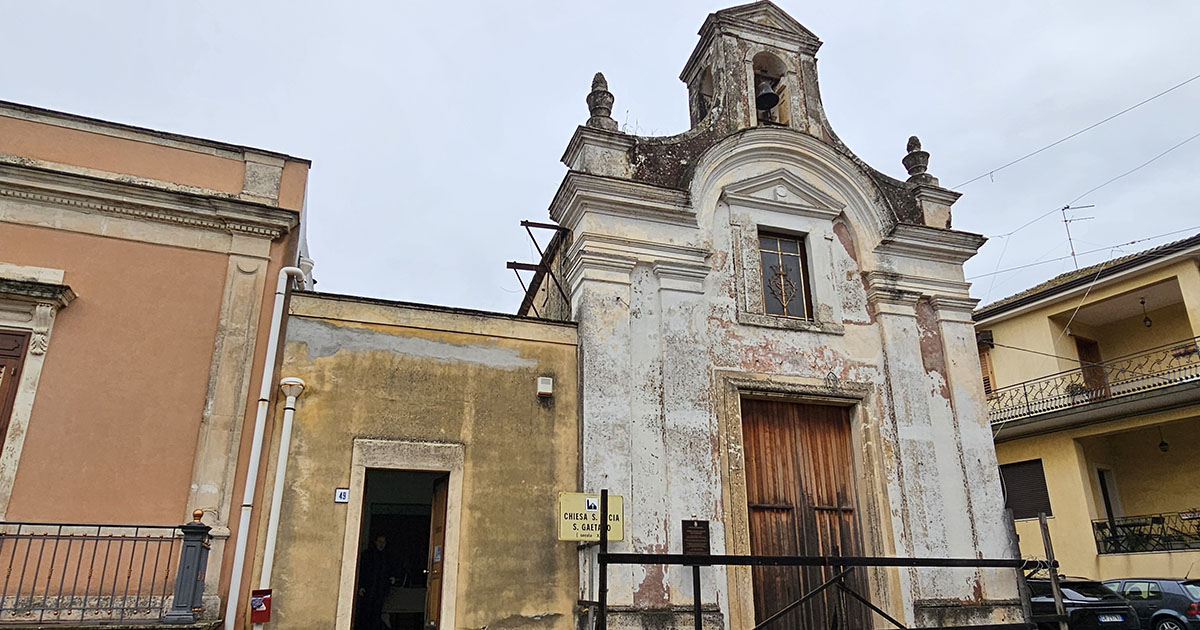 Aci Bonaccorsi quasi 300mila euro per i lavori di ripristino e miglioramento sismico della chiesa di Santa Lucia e San Gaetano