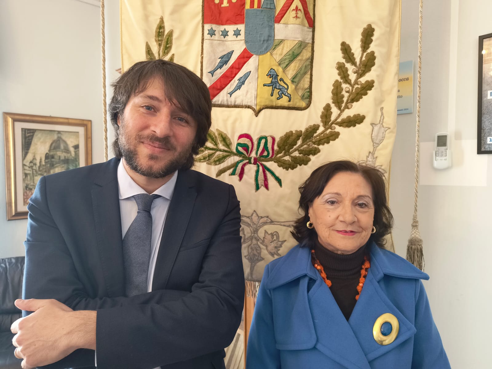 Il Sindaco Rocca e la dottoressa Grasso Angela Grasso, garante disabili ad Aci Sant’Antonio