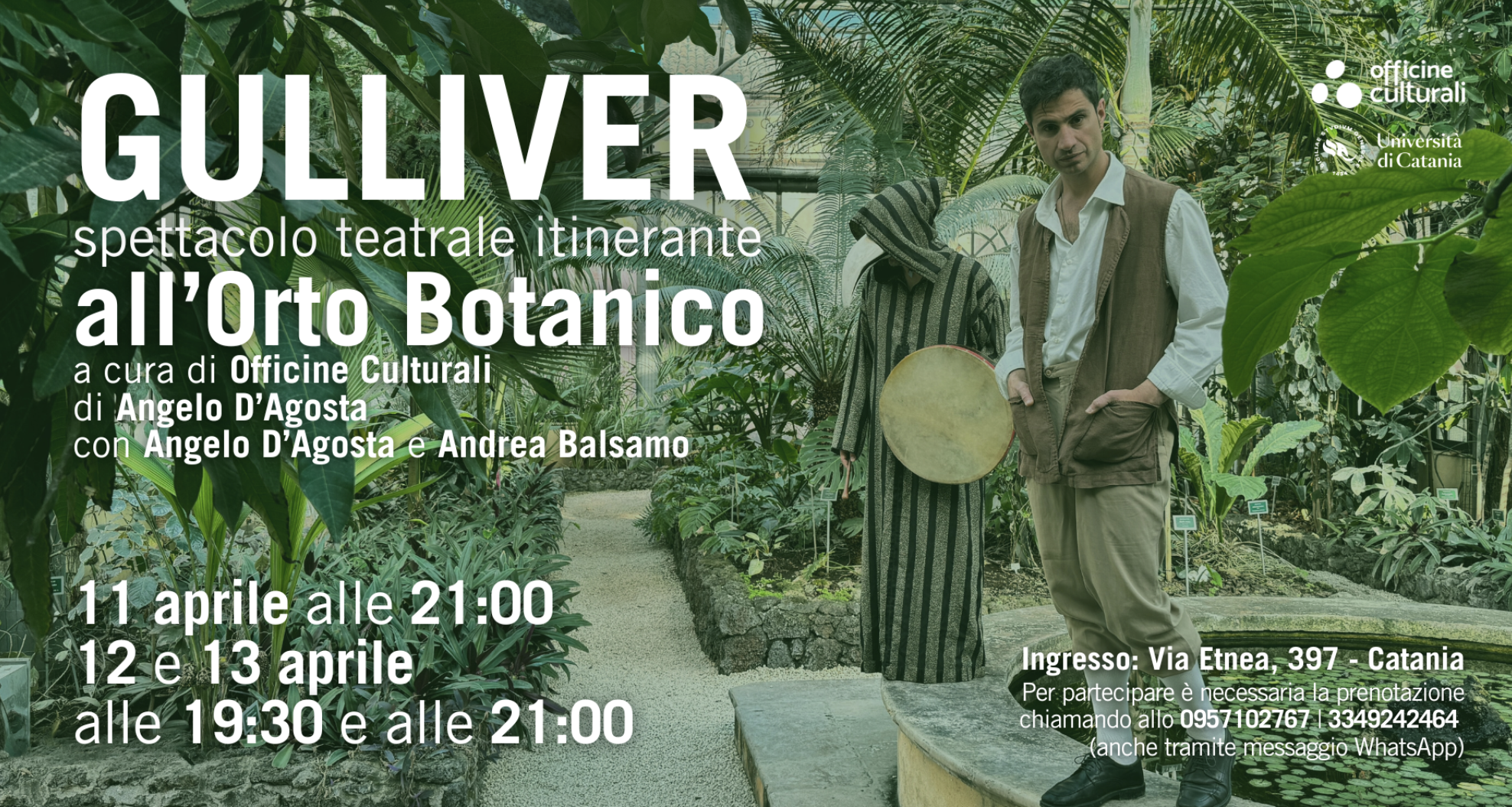 Gulliver Gulliver, spettacolo all’Orto Botanico nel weekend