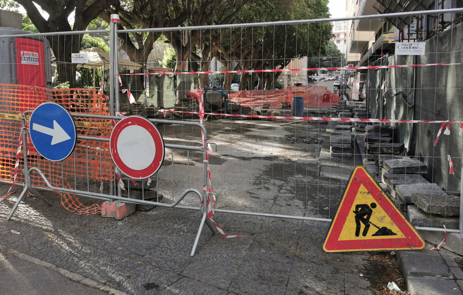 cantiere sant’euplio Cantiere per il ripristino del manto stradale in via Sant’Euplio