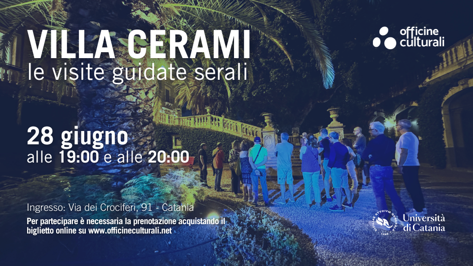 Visite guidate serali a Villa Cerami il 28 giugno