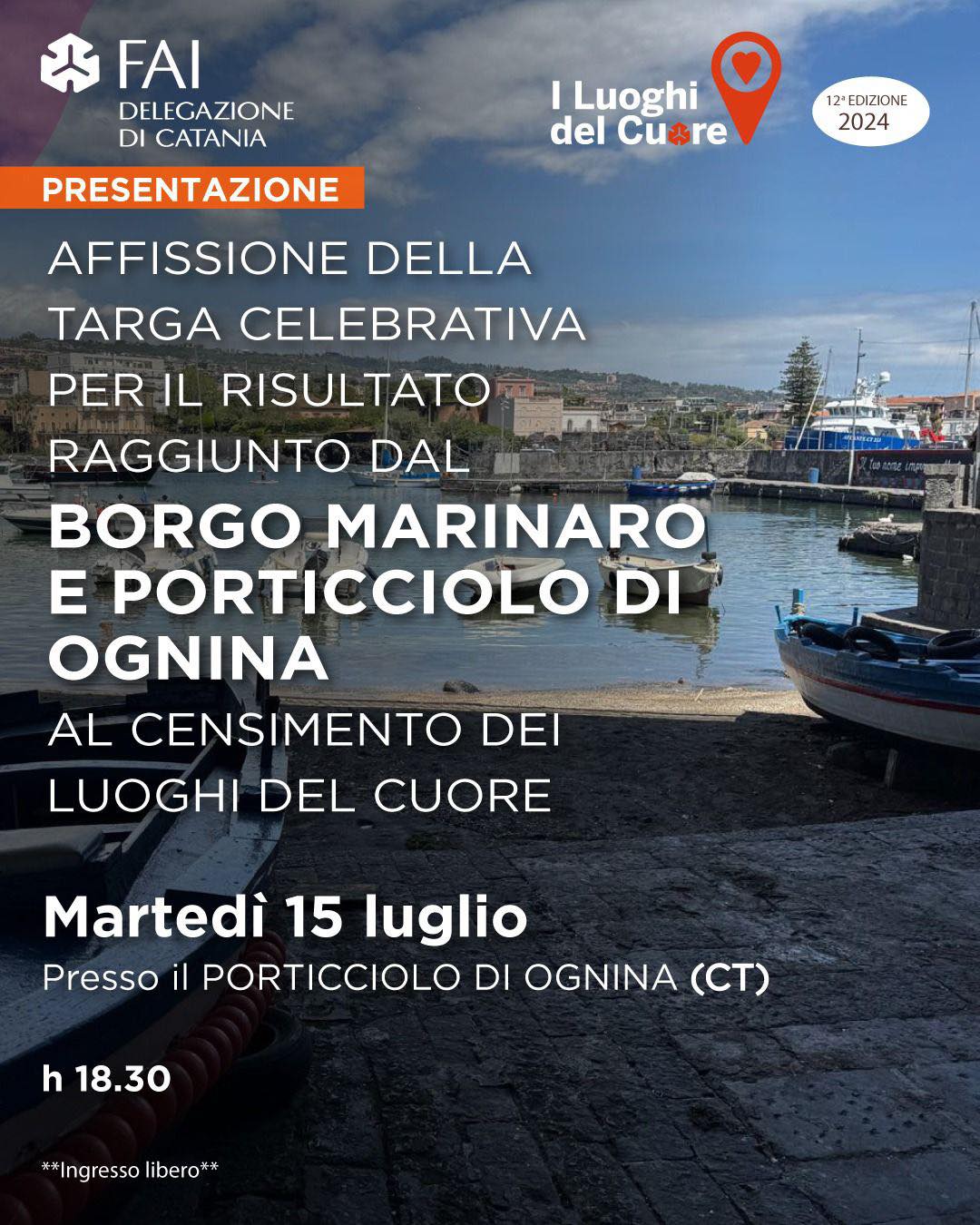 Il FAI celebra Ognina tra i “Luoghi del Cuore”
