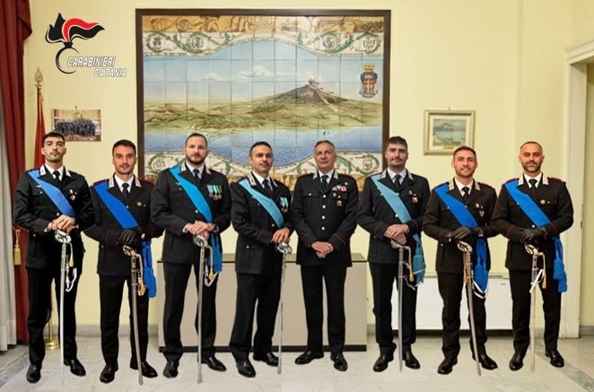 I Carabinieri di Catania accolgono sette nuovi ufficiali