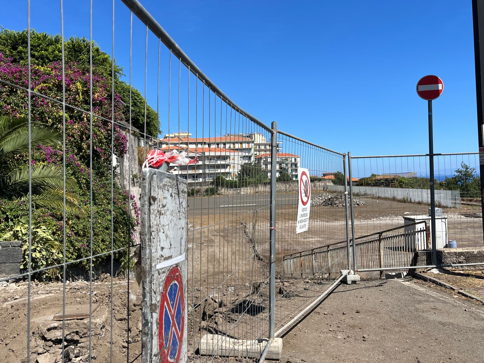 Viabilità Acireale, si amplia il cantiere del parcheggio Galatea