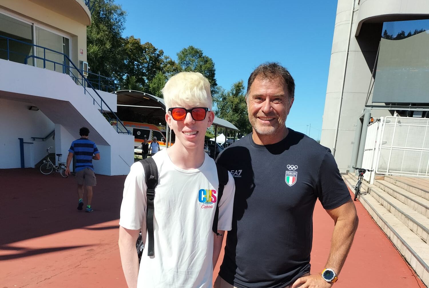 Turi Spampinato con Antonio Rossi Velocità/paracanoa, Salvatore Spampinato (Cus), campione italiano