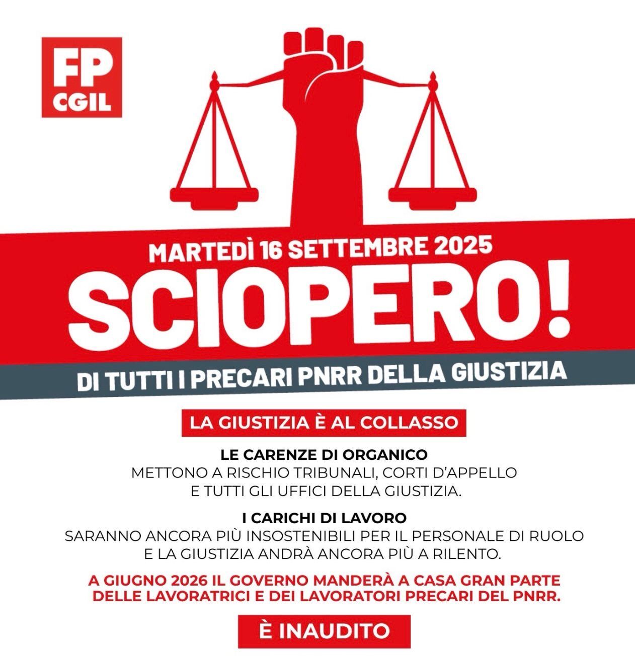 image0100 Precari della giustizia in sciopero: domani sit-in in Prefettura