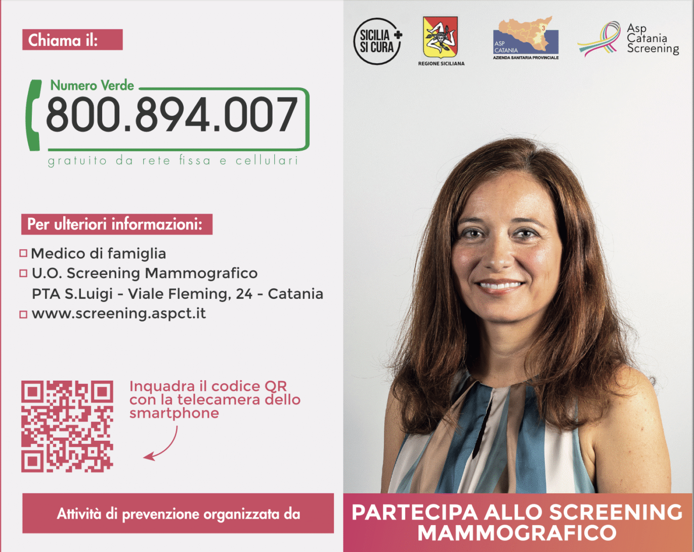 Asp di Catania, un mese in rosa per vincere il tumore al seno
