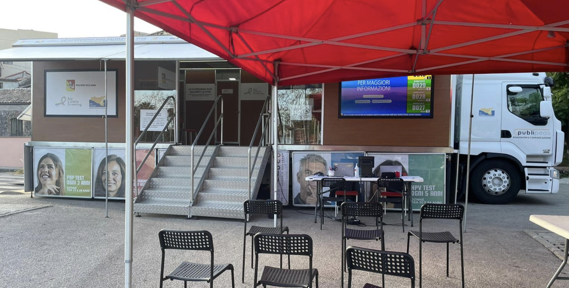 Camper della Prevenzione dell’Asp Dal 31 ottobre una settimana a Catania per gli screening oncologici