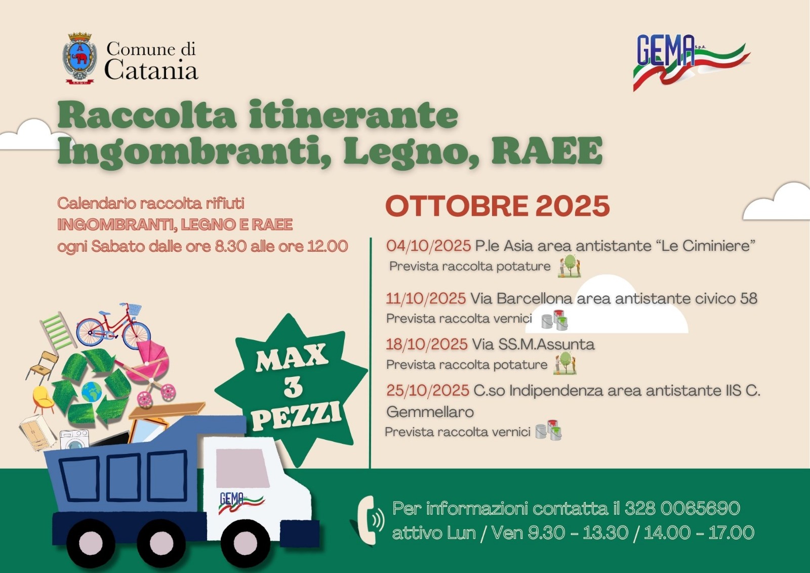 Isole ecologiche mobili nel Lotto Centro a ottobre
