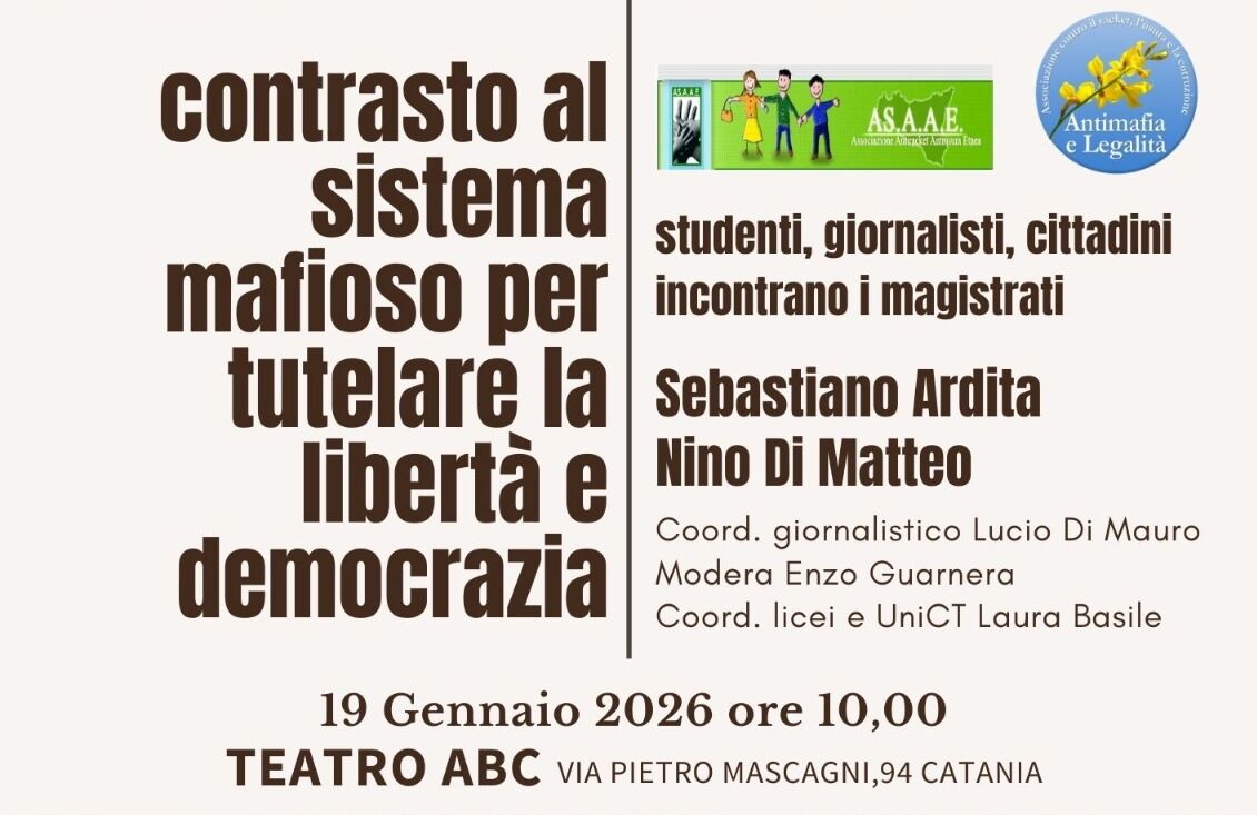 Mafia: Ardita e Di Matteo incontrano gli studenti a Catania
