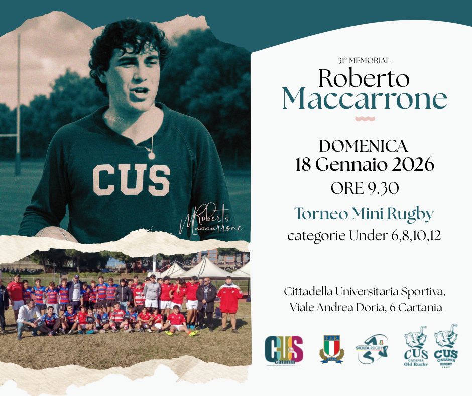 Memorial Maccarrone: minirugby e valori al CUS