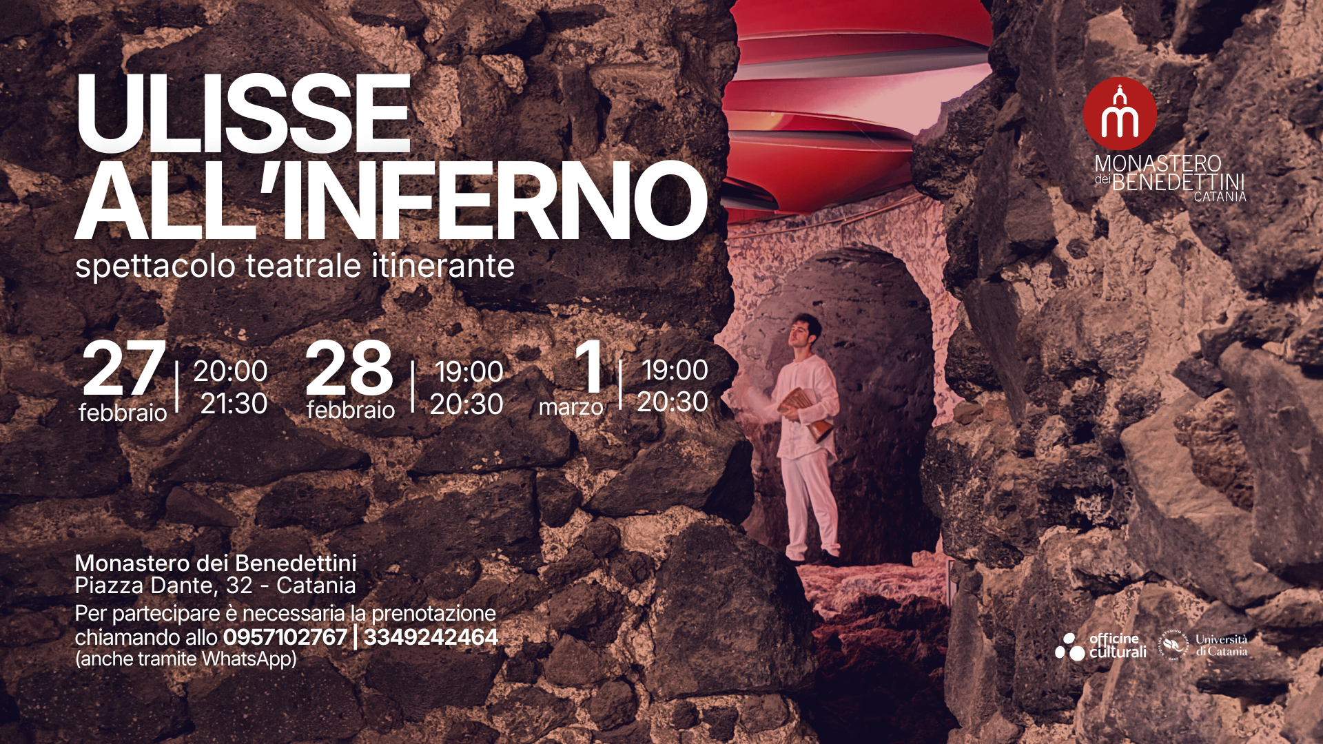 Banner_Ulisse all’inferno Ulisse all’inferno al Monastero dei Benedettini