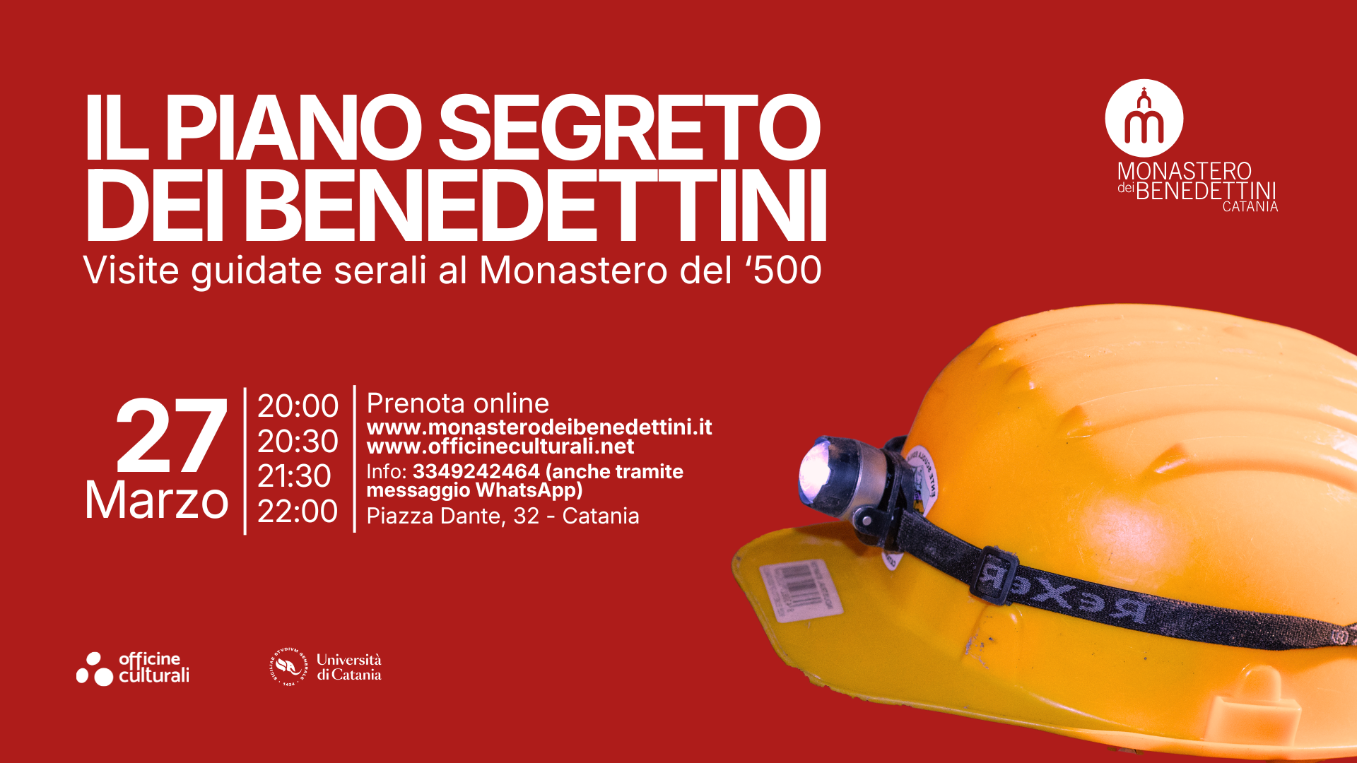 banner_pianosegreto Visite serali al Monastero dei Benedettini di Catania