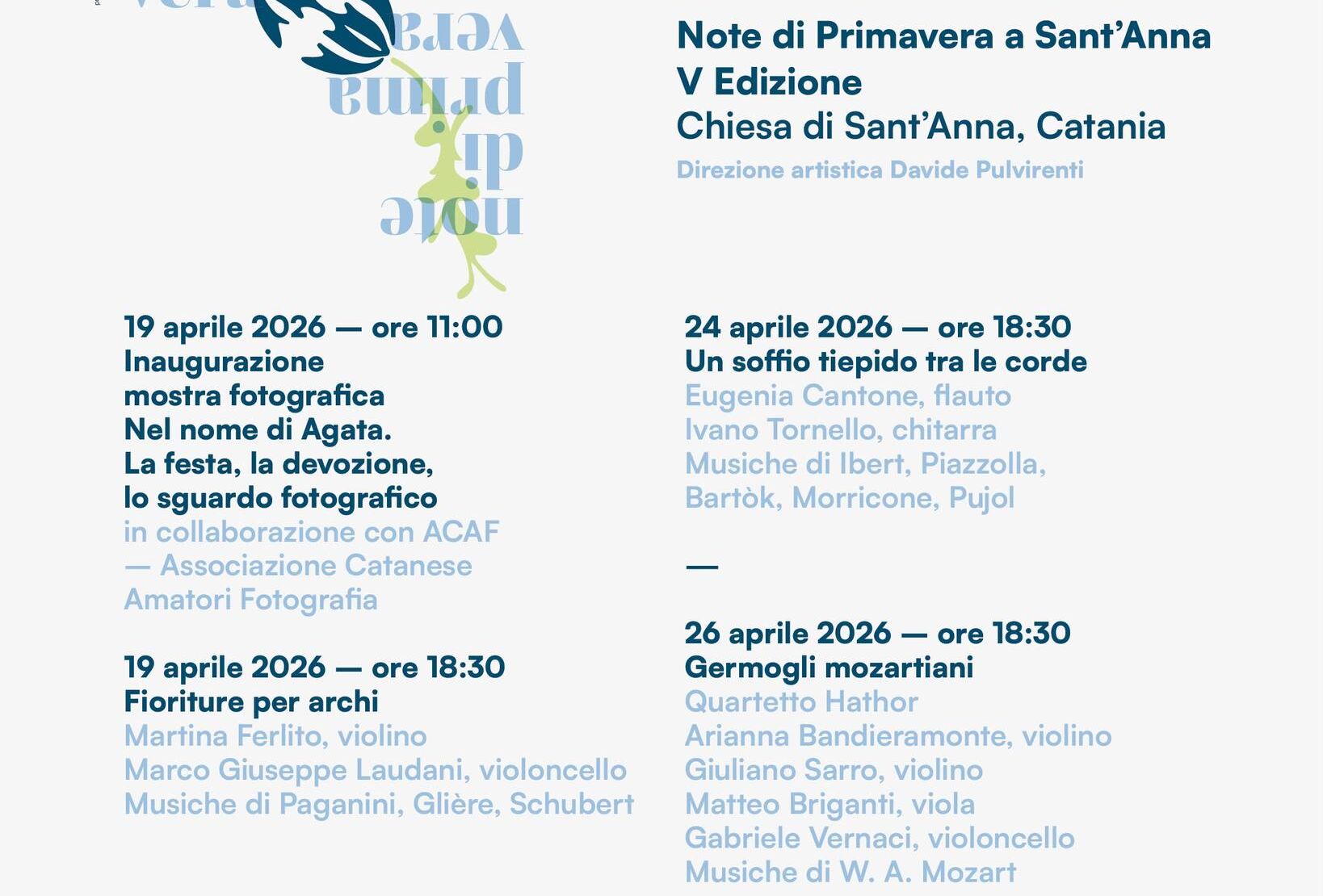 Catania, Note di Primavera: musica e arte a Sant’Anna