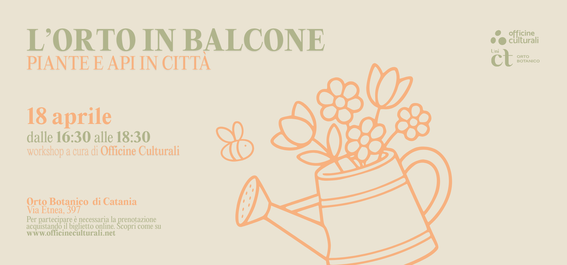“L’Orto in balcone: piante e api in città” il 18 aprile