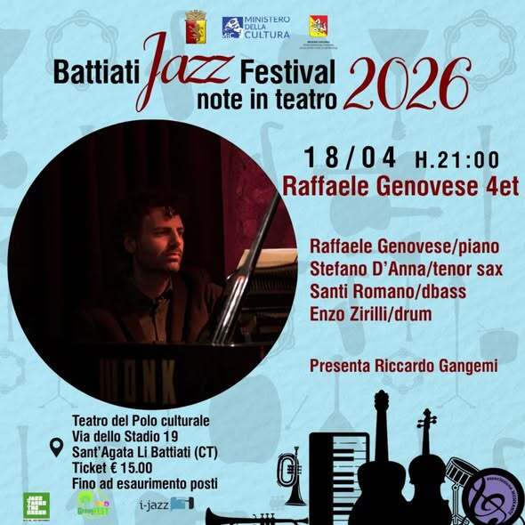 Battiati Jazz Festival: Genovese in quartetto il 18 aprile