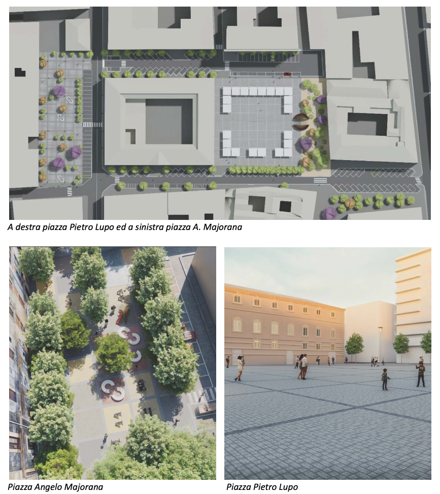 Interventi di devaping per piazza Angelo Majorana e piazza Pietro Lupo