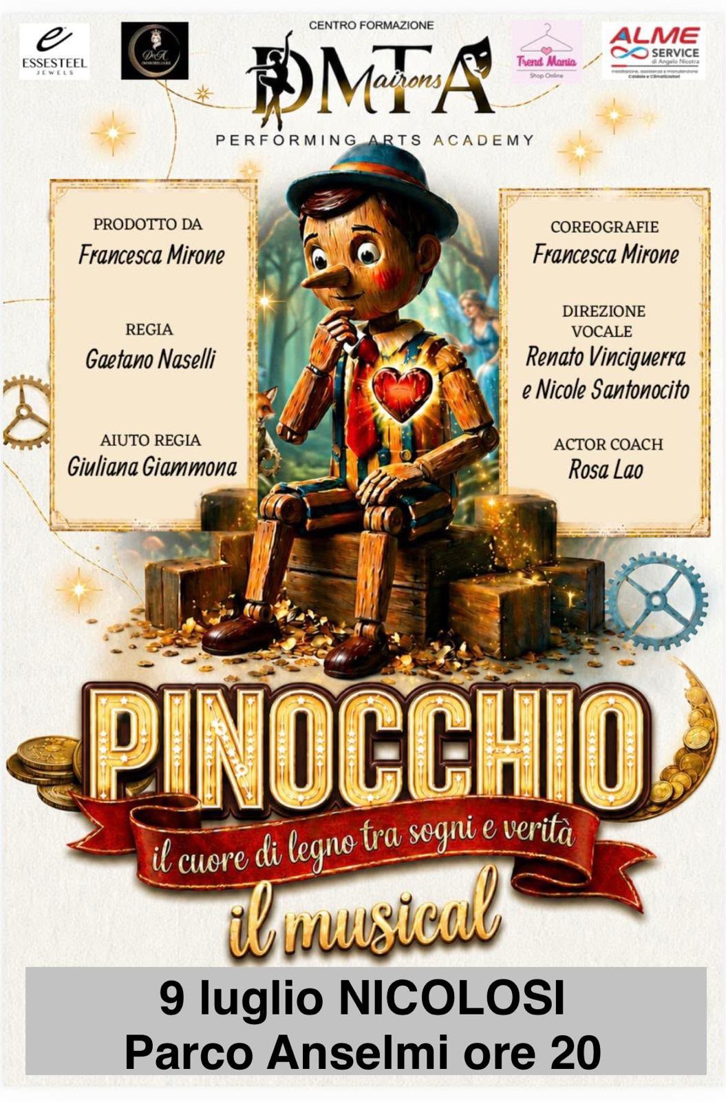 Nicolosi, al Parco Anselmi va in scena Pinocchio