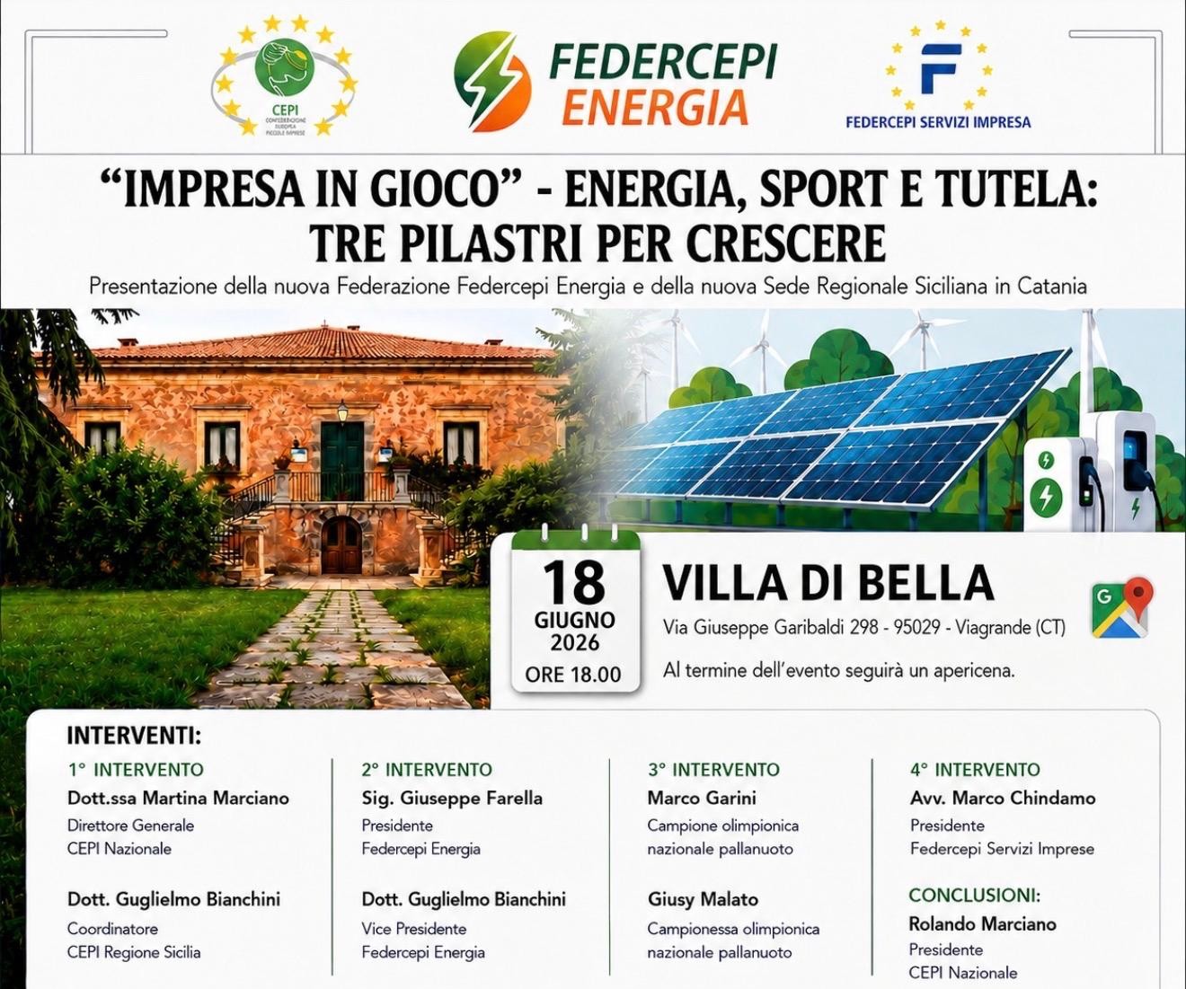 “Impresa in Gioco” – Energia, Sport e Tutela, tre pilastri per crescere
