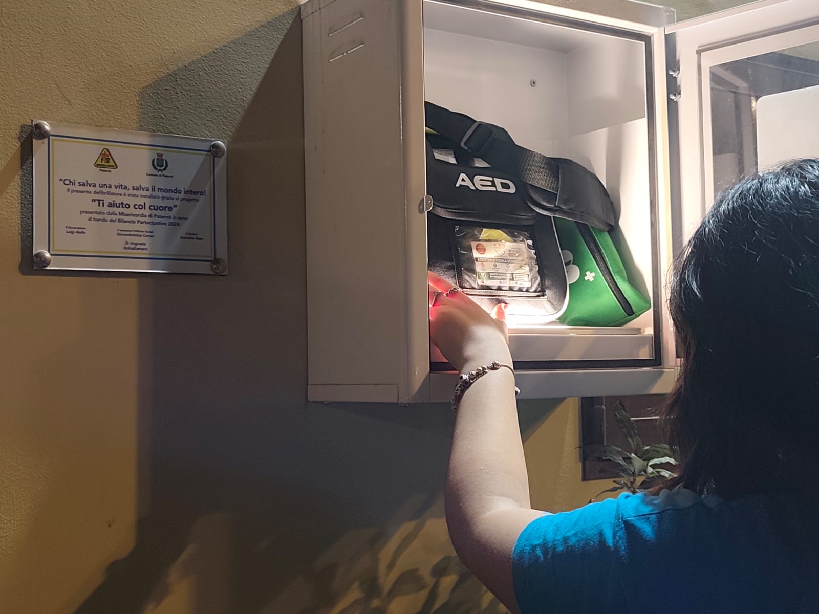 Paternò, grazie alla Misericordia ripristinato defibrillatore di Scala Vecchia