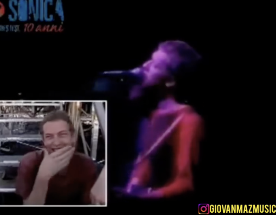 CHRIS MARTIN SONICA FESTIVAL MISTERBIANCO 2000 Coldplay, il debutto italiano nel 2000 al Sonica Festival di Misterbianco
