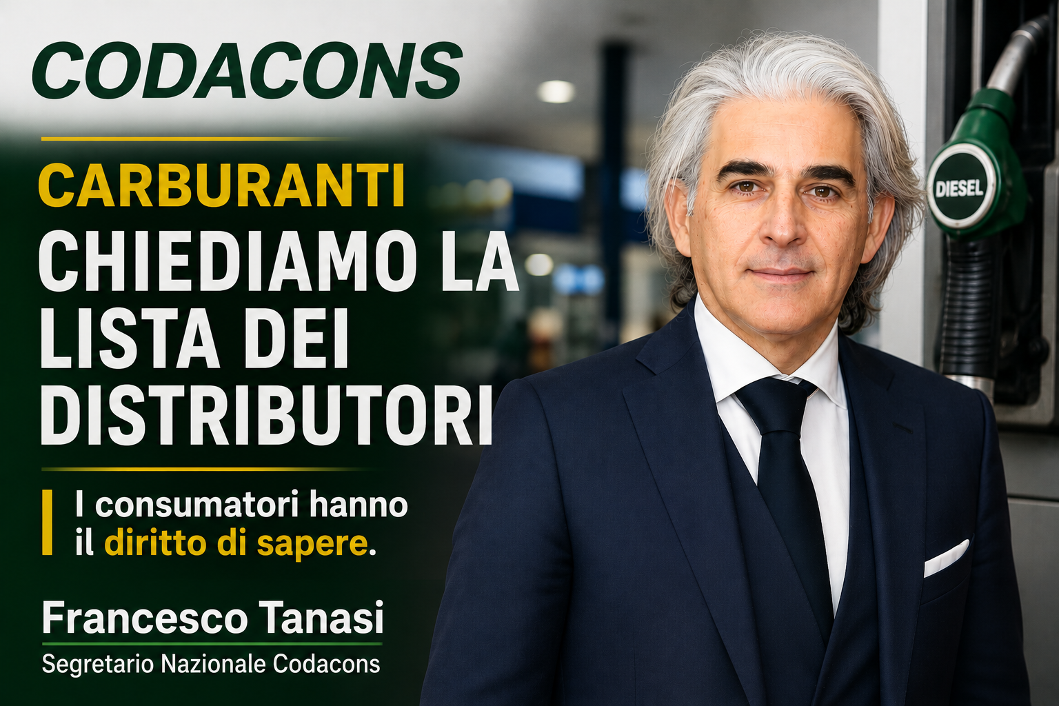 FOTO CARBURANTI LISTA IMPIANTI Diesel, Codacons annuncia esposti contro distributori inadempienti